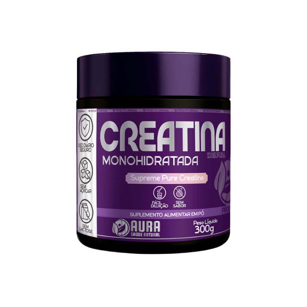 Creatina monohidratada 300 gramas - Aura - Imagem 9
