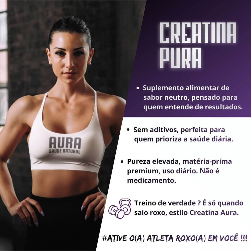 Creatina monohidratada 300 gramas - Aura - Imagem 5
